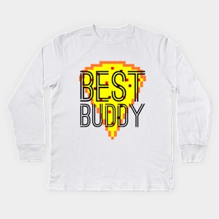 Pizza buddy Kids Long Sleeve T-Shirt